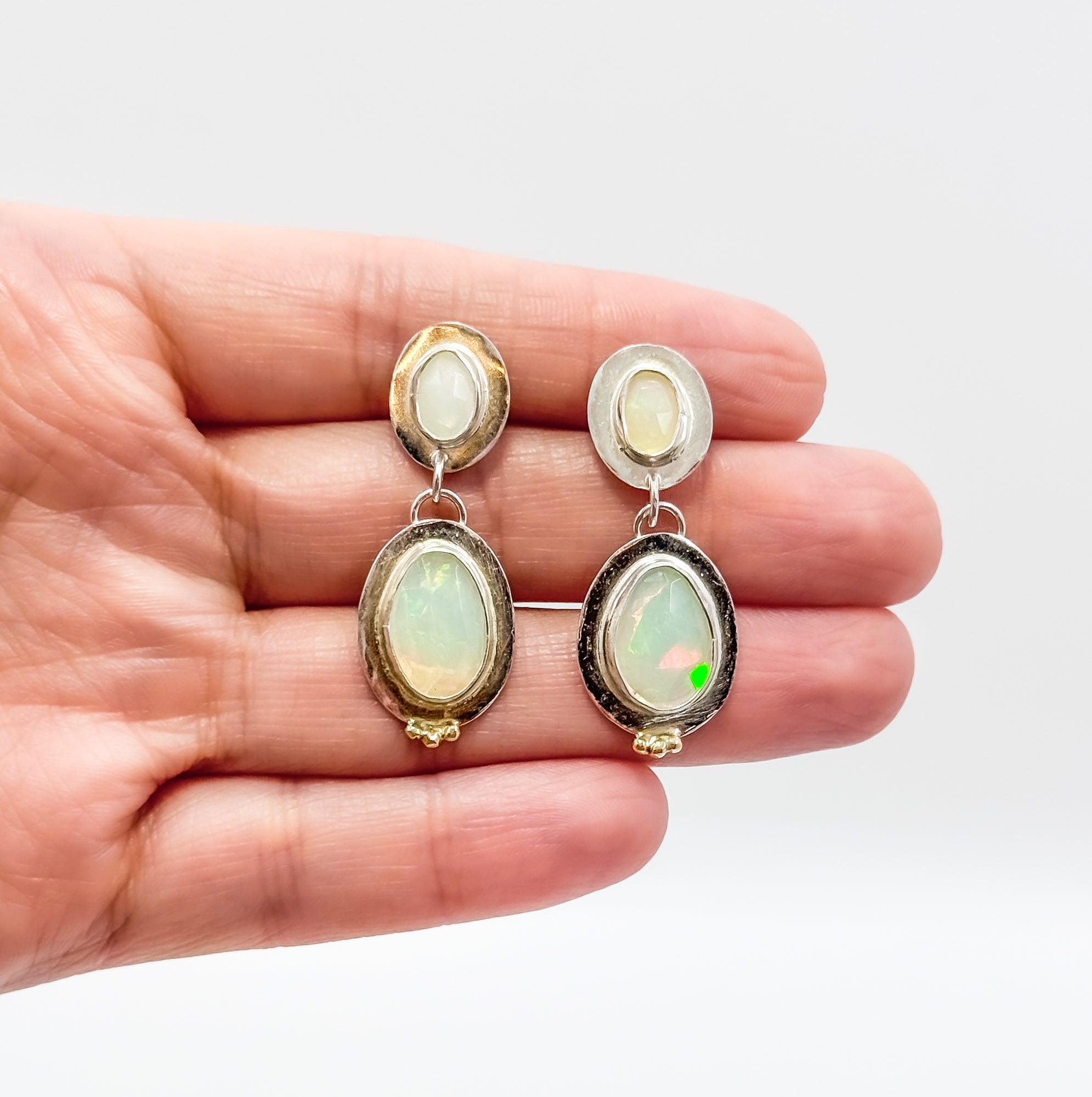 18k opal earrings