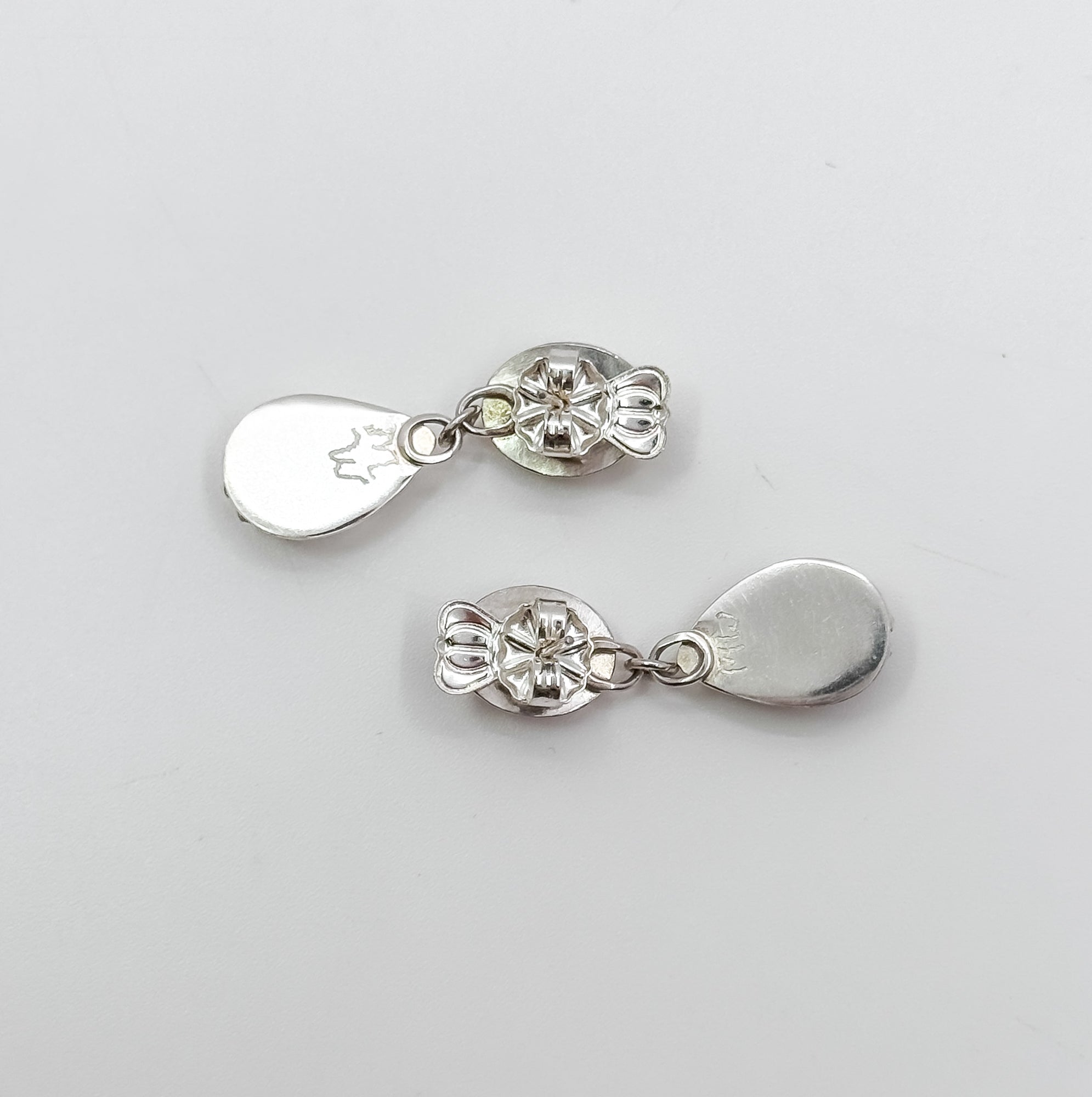 18k Rhodolite garnet earrings