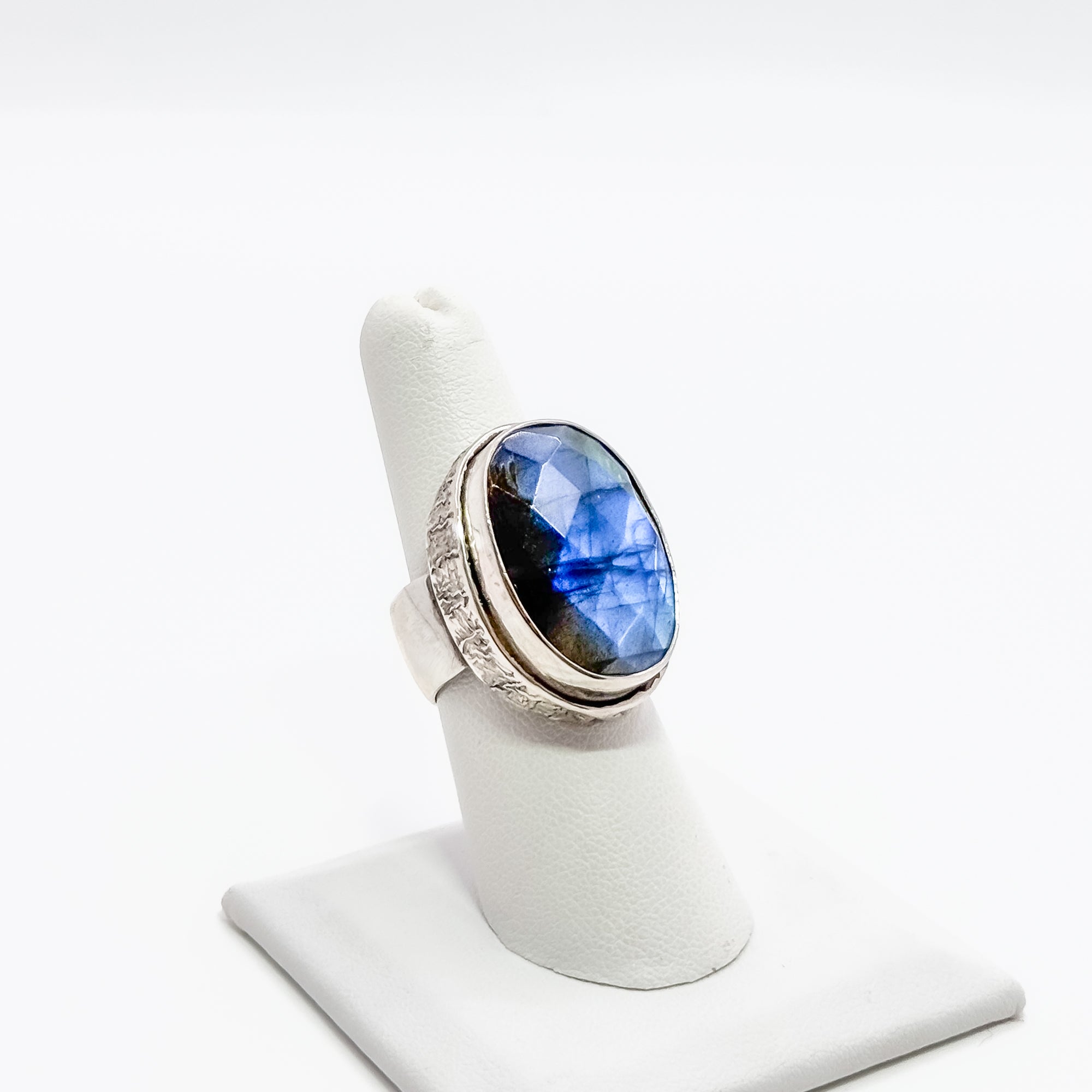 Faceted Labradorite ring