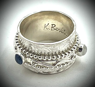 Harmony Bead Twiddle Ring with 3 Spinners