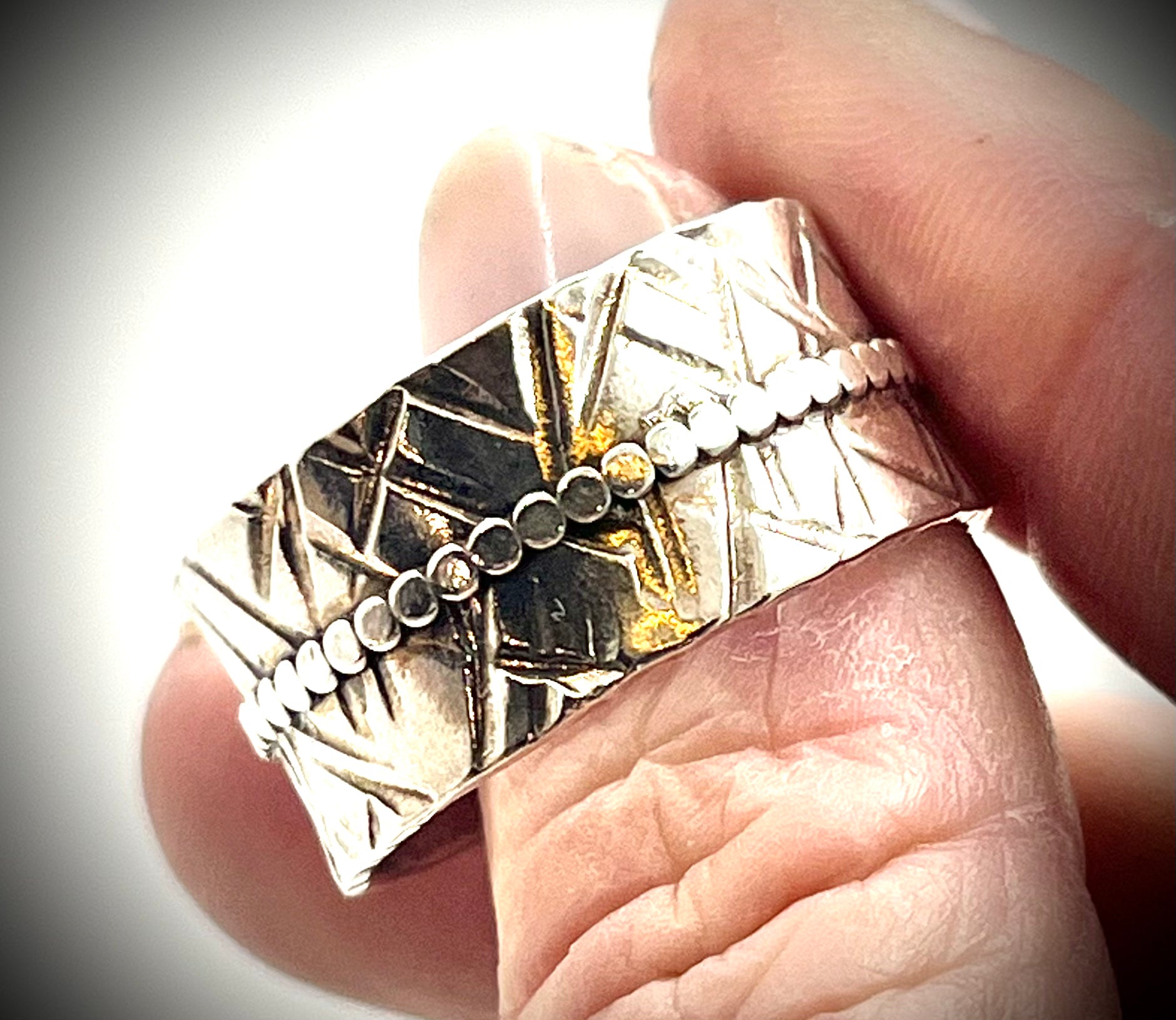 Double Barrel Shot Band Ring