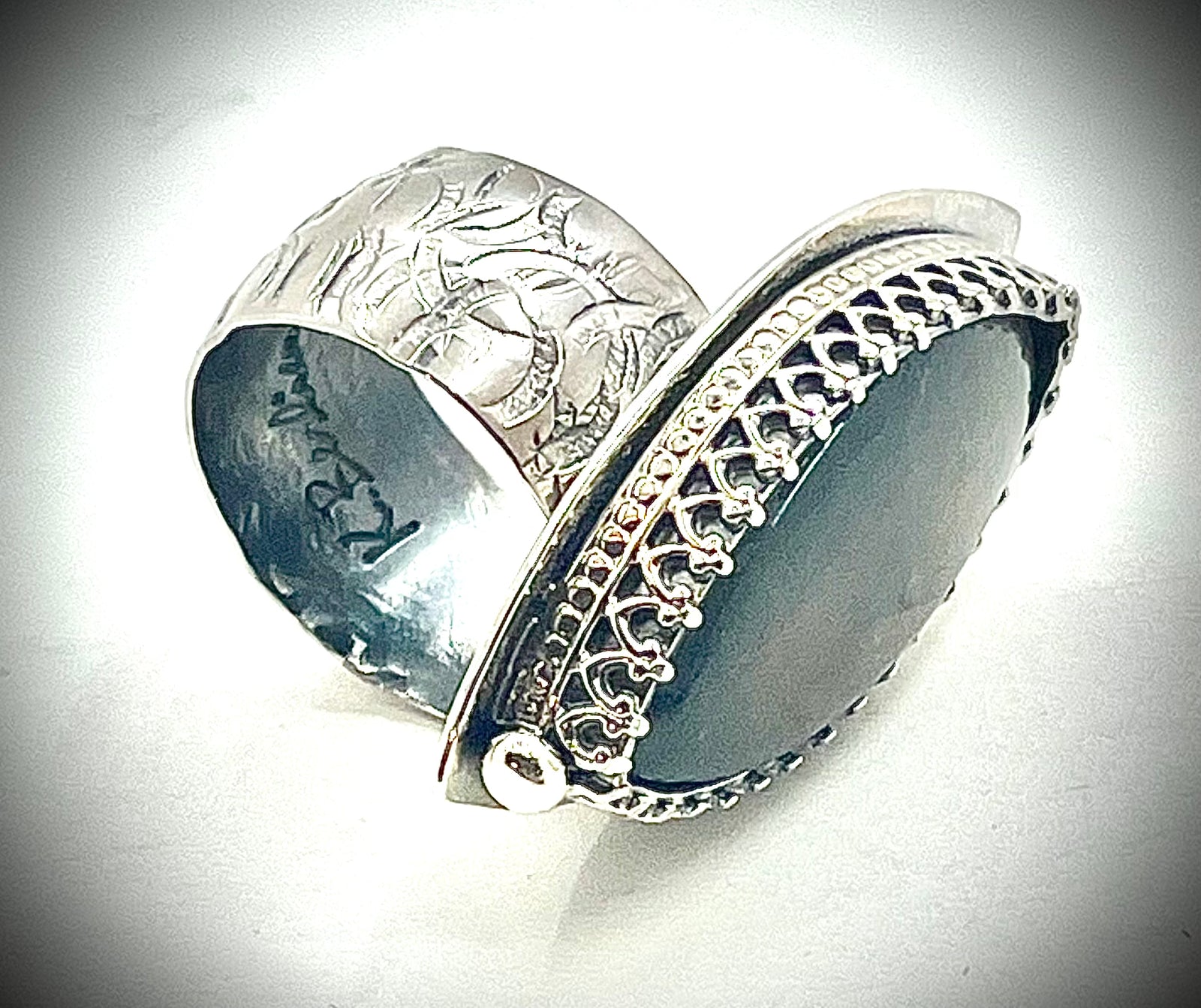 Purple Labradorite Ring