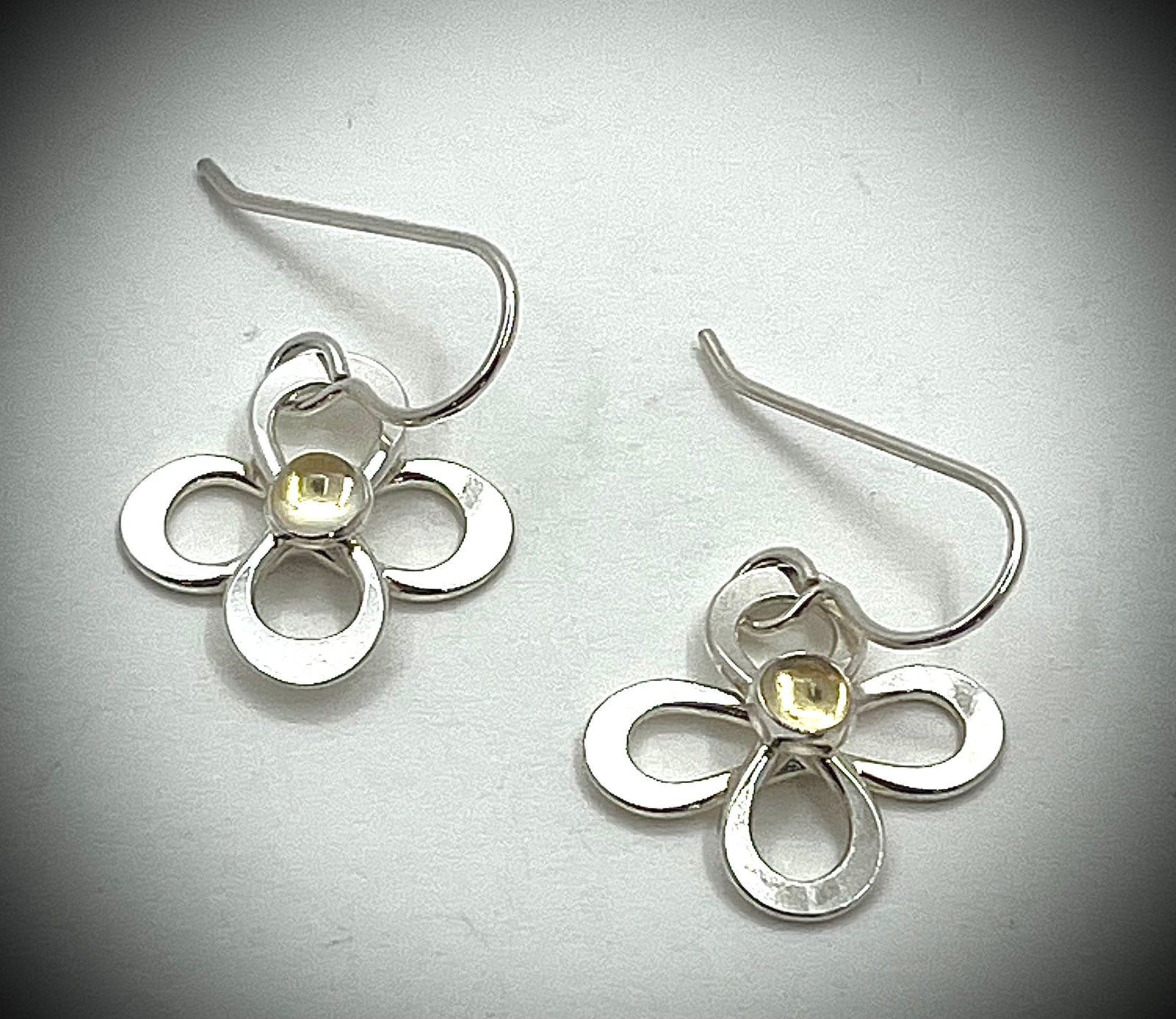 Daisy Drop Earrings with Citrine