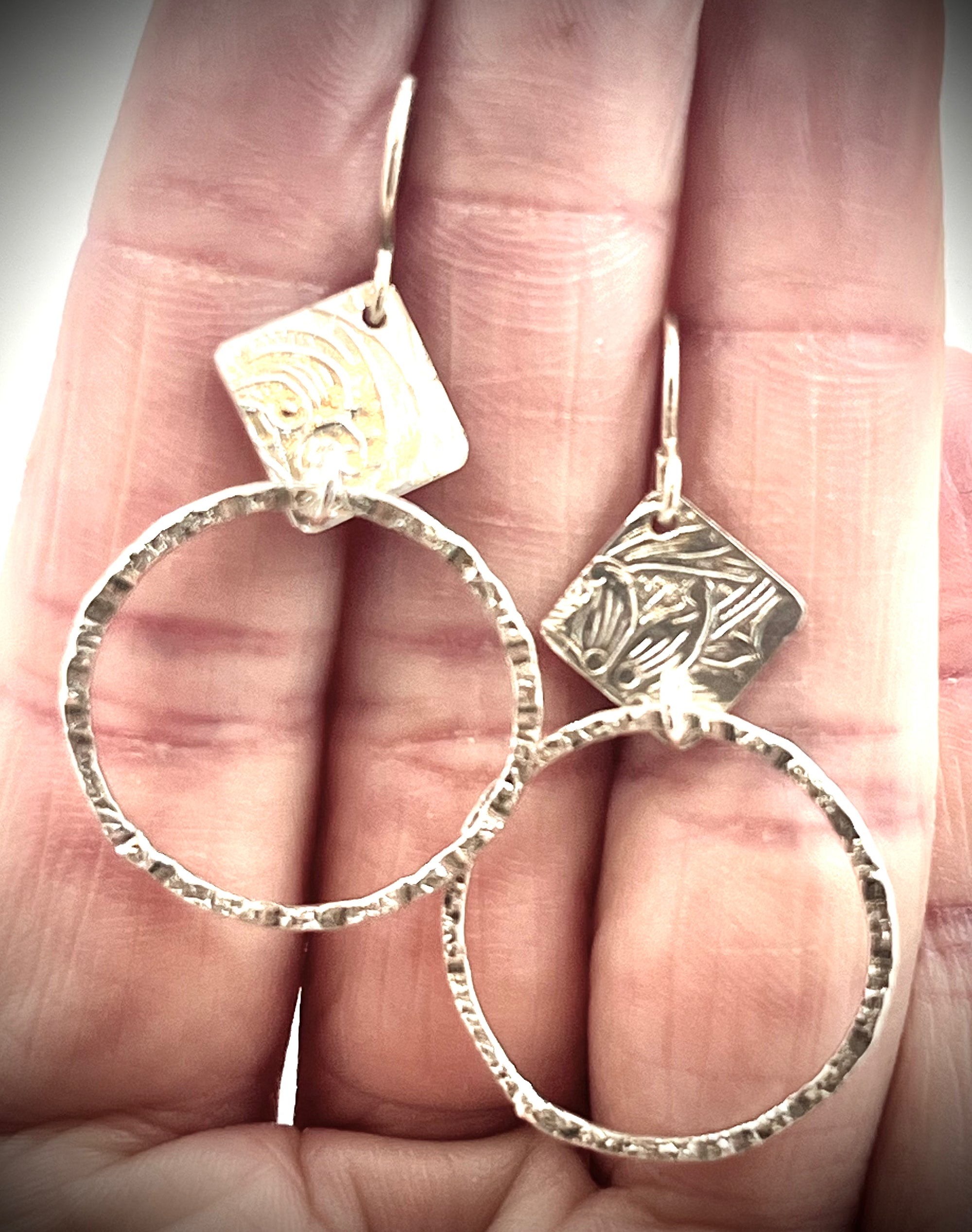 Square and Circle Earrings