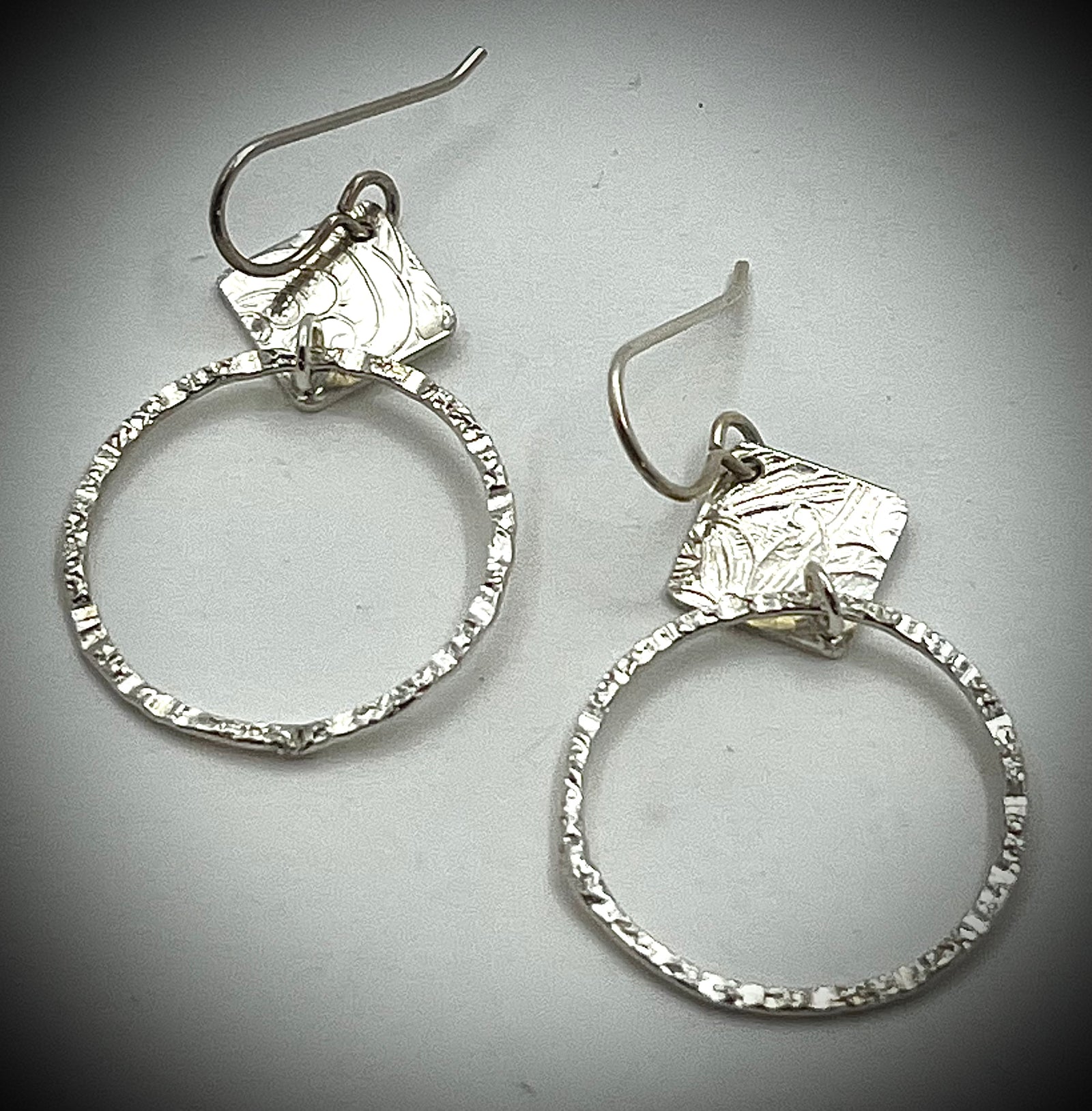 Square and Circle Earrings