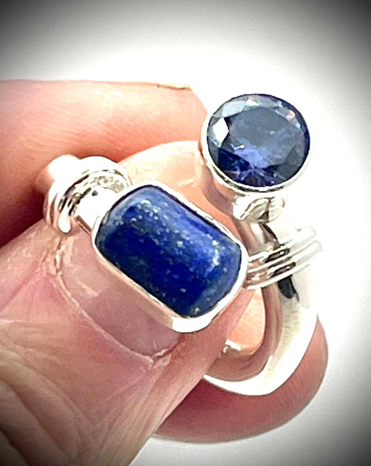 Lapis and Tanzanite Wrap Ring
