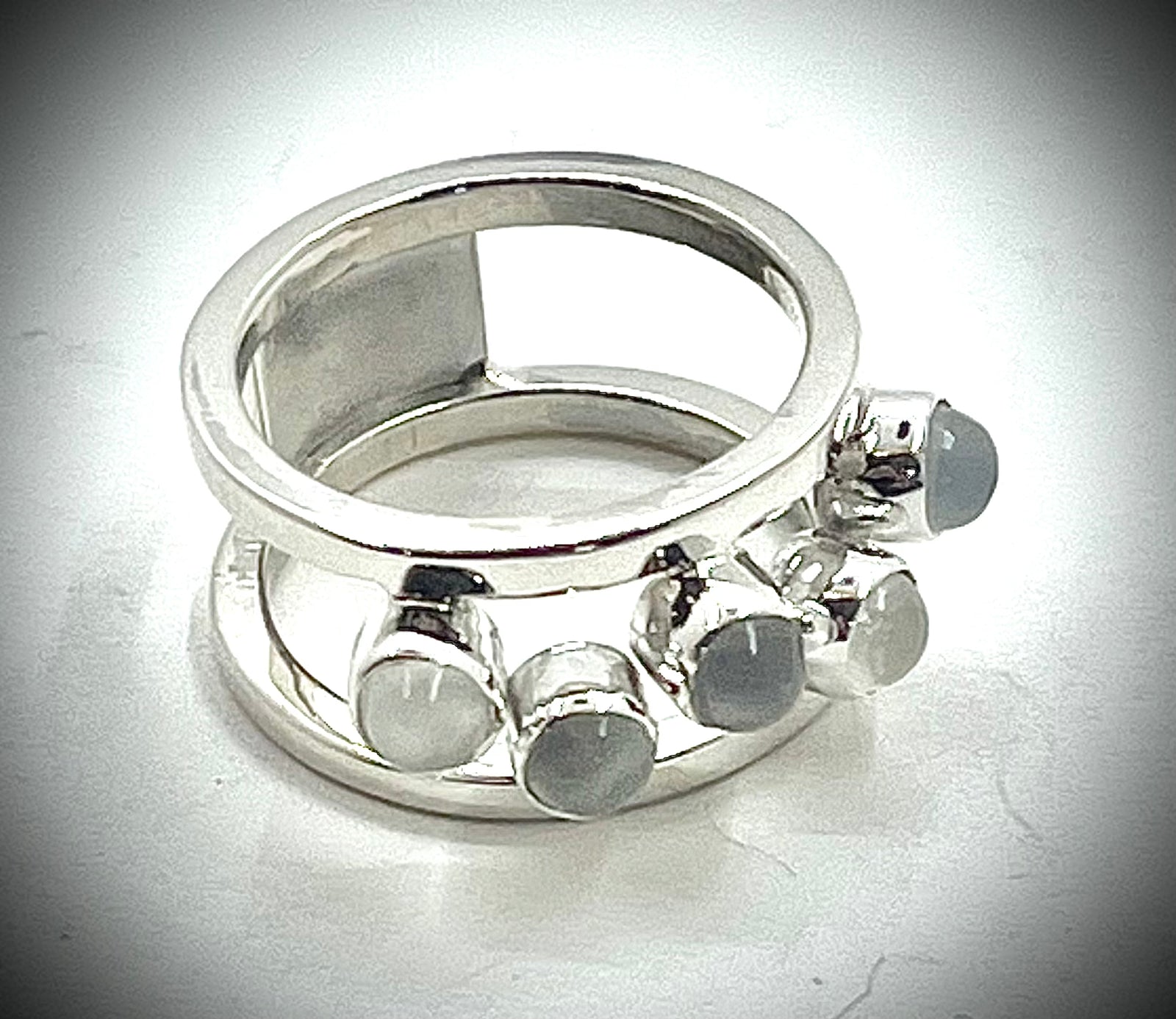 Moonstone Cluster Ring