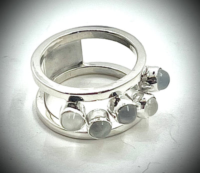 Moonstone Cluster Ring