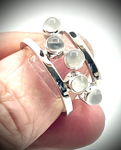 Moonstone Cluster Ring