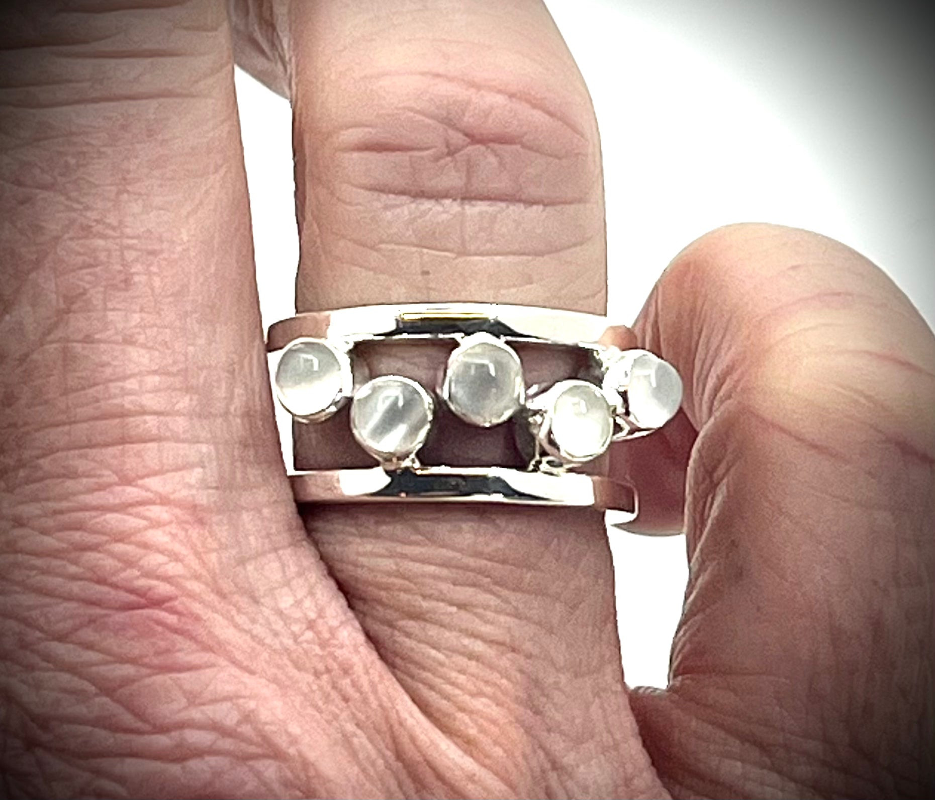 Moonstone Cluster Ring