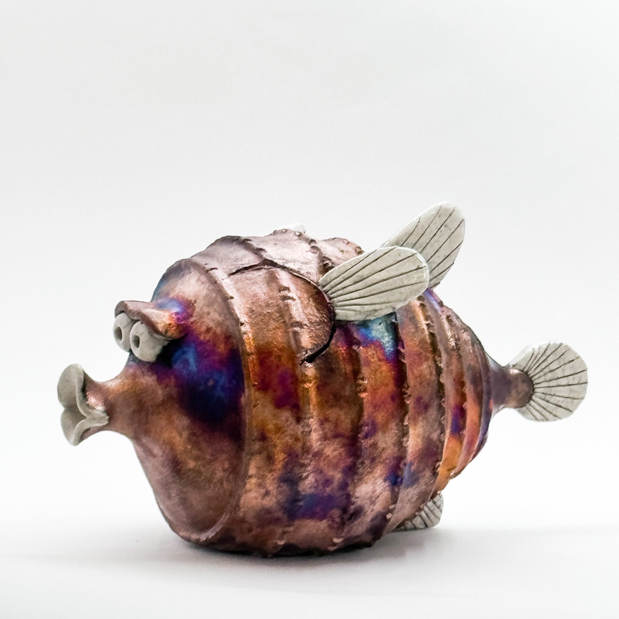 Puffer Fish in copper/multicolor