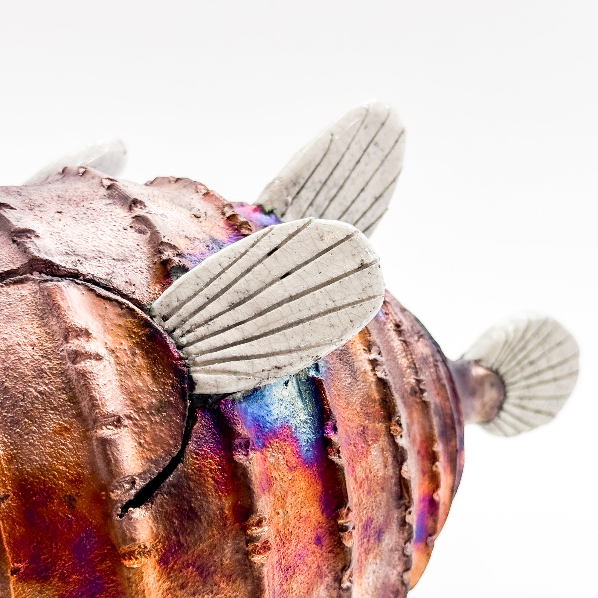 Puffer Fish in copper/multicolor