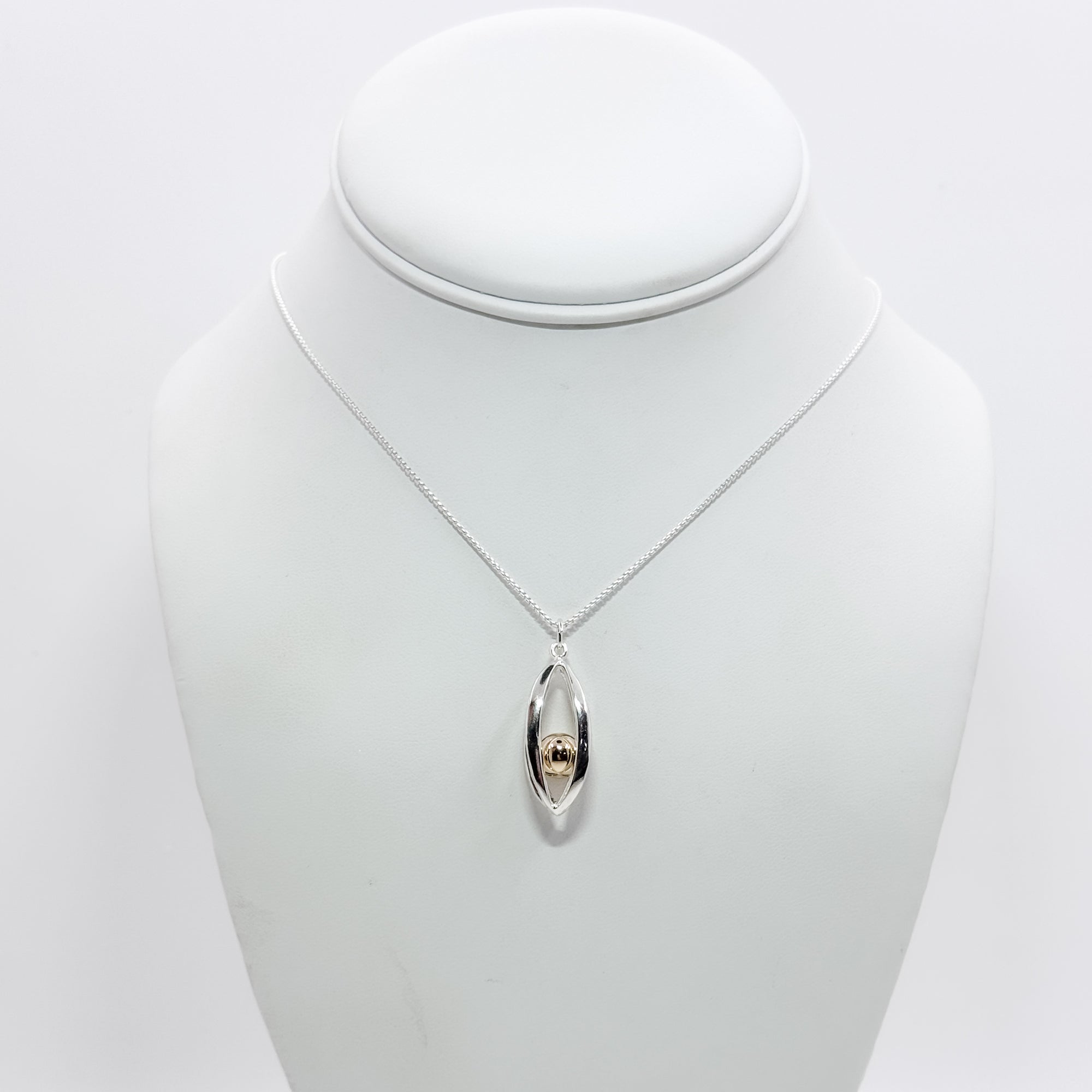 Caged Gold Filled Ball Necklace