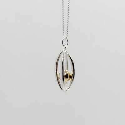 Caged Gold Filled Ball Necklace