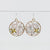 Large Round Petal with 2 Tone Hydrangea Earrings