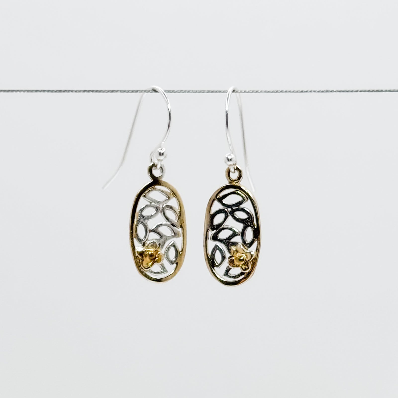 Small Petal with 2 tone hydrangea Earrings