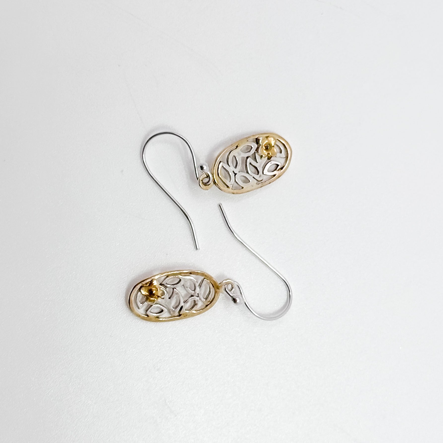 Small Petal with 2 tone hydrangea Earrings