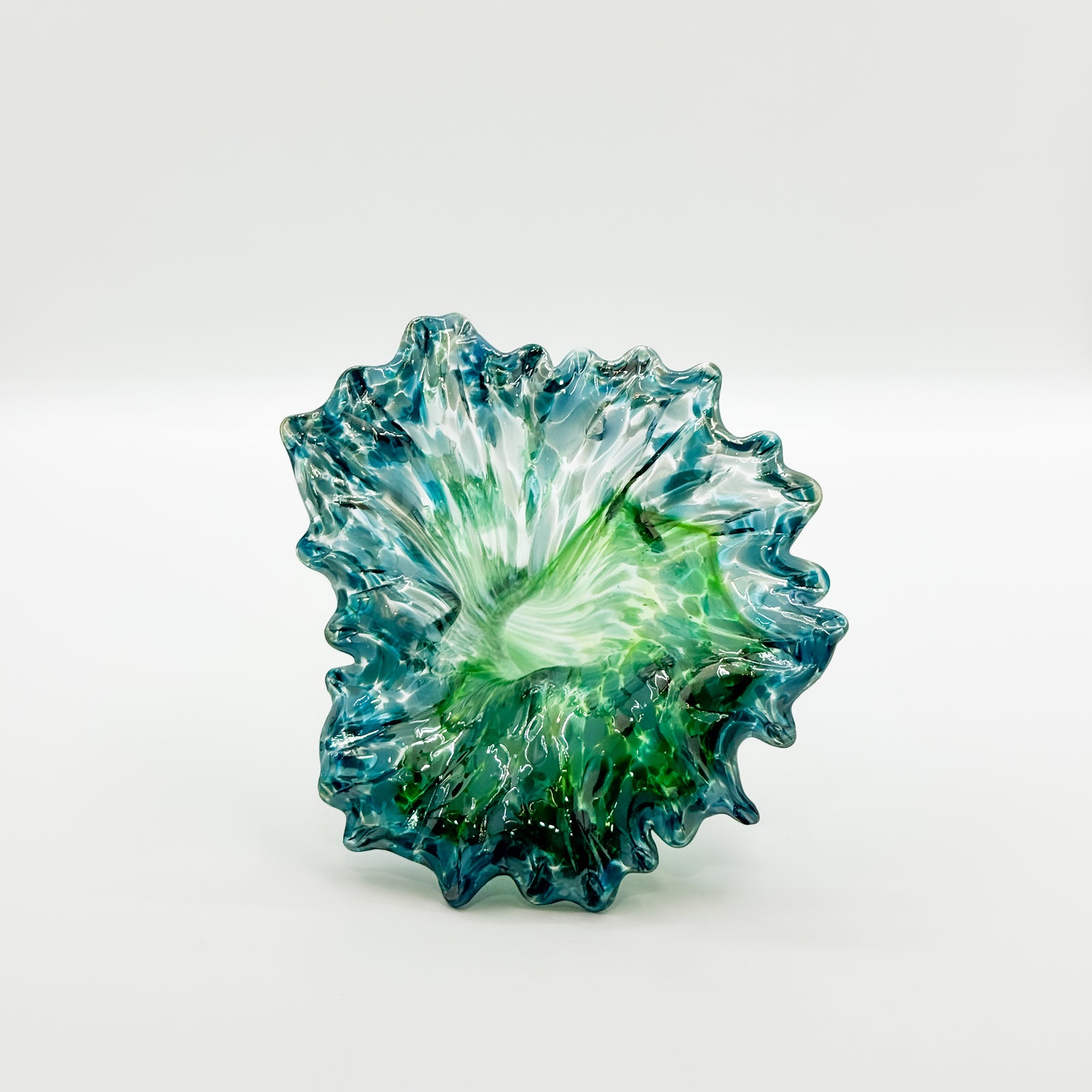 Glass Abi Flowers in light blue