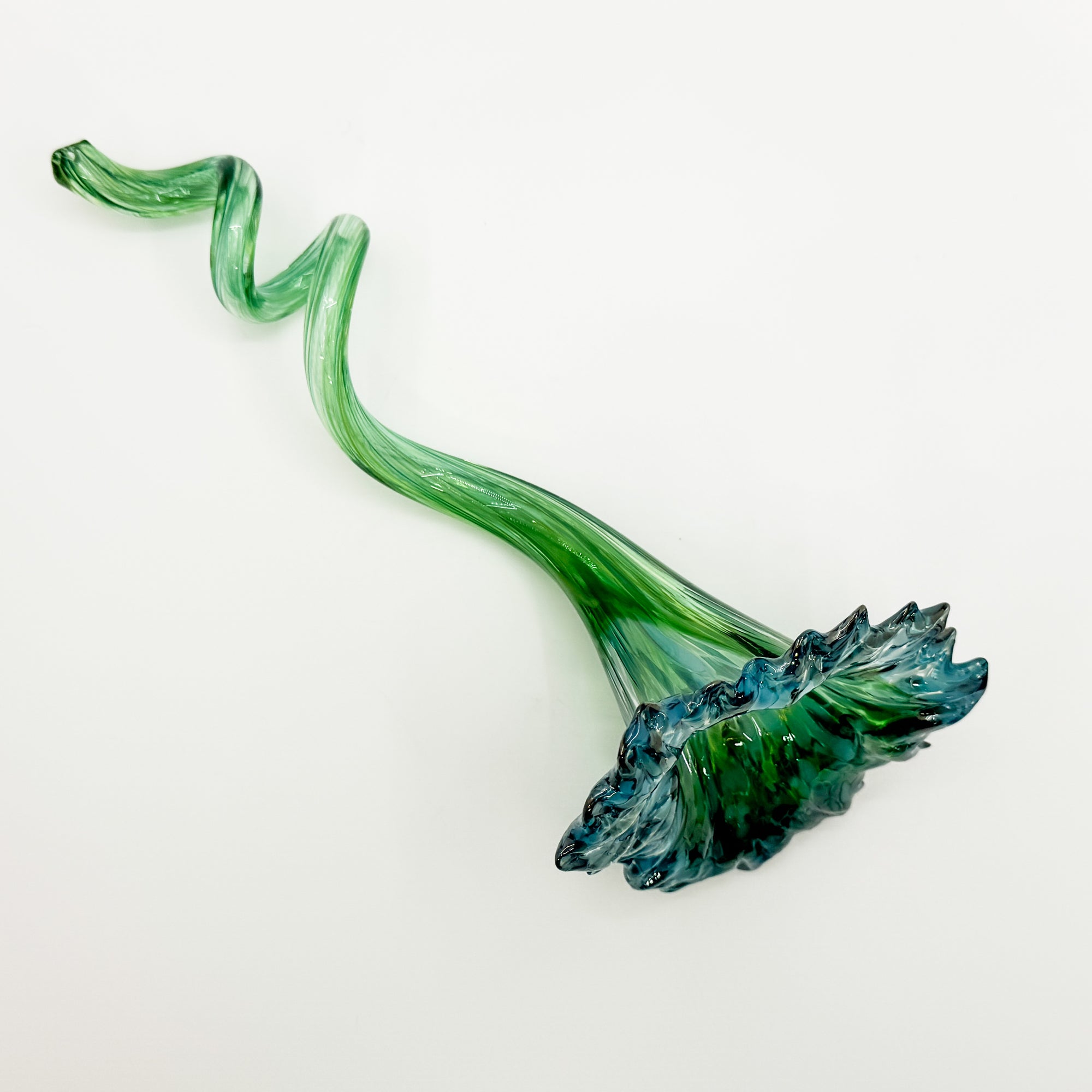 Glass Abi Flowers in light blue