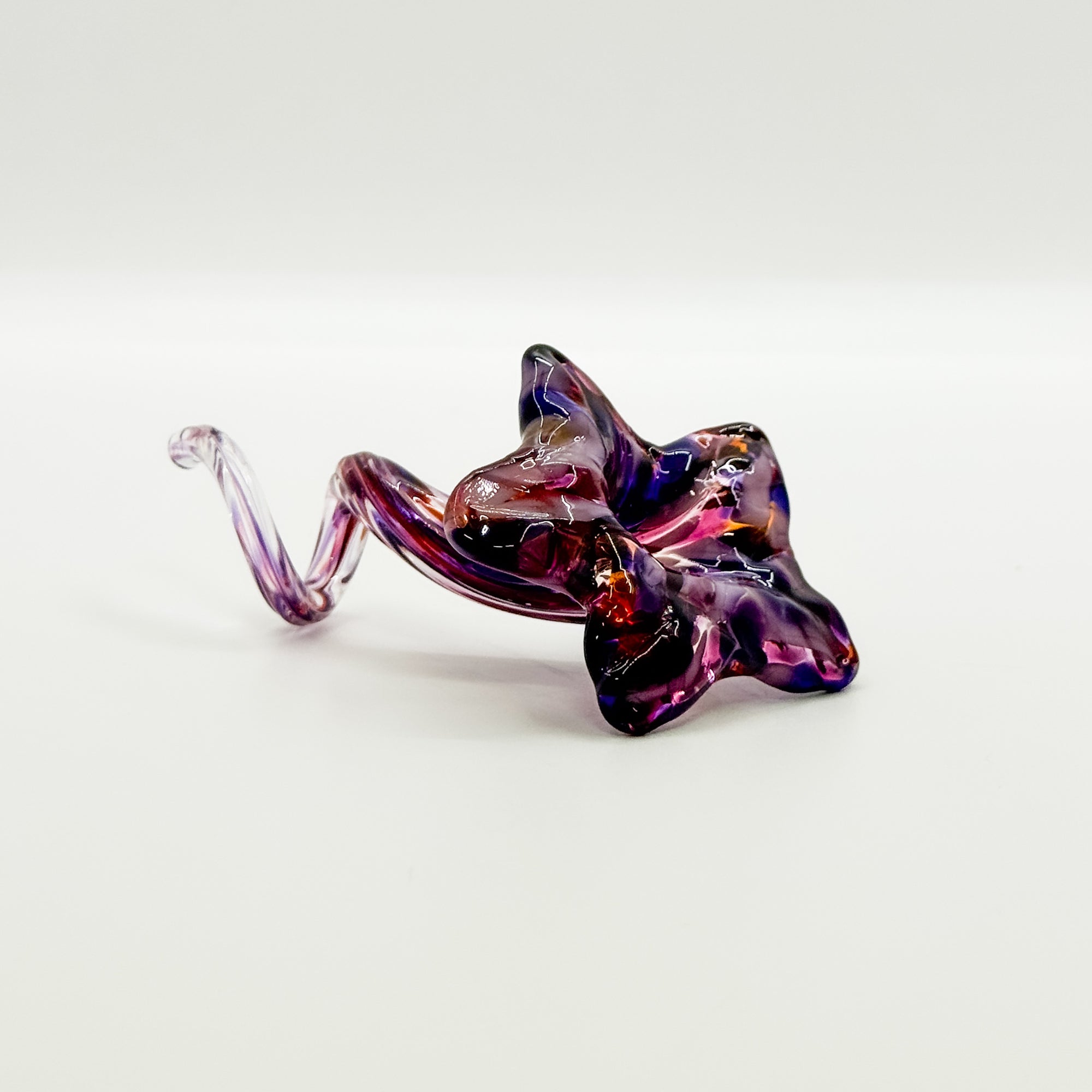 Glass Mini Flowers in purple