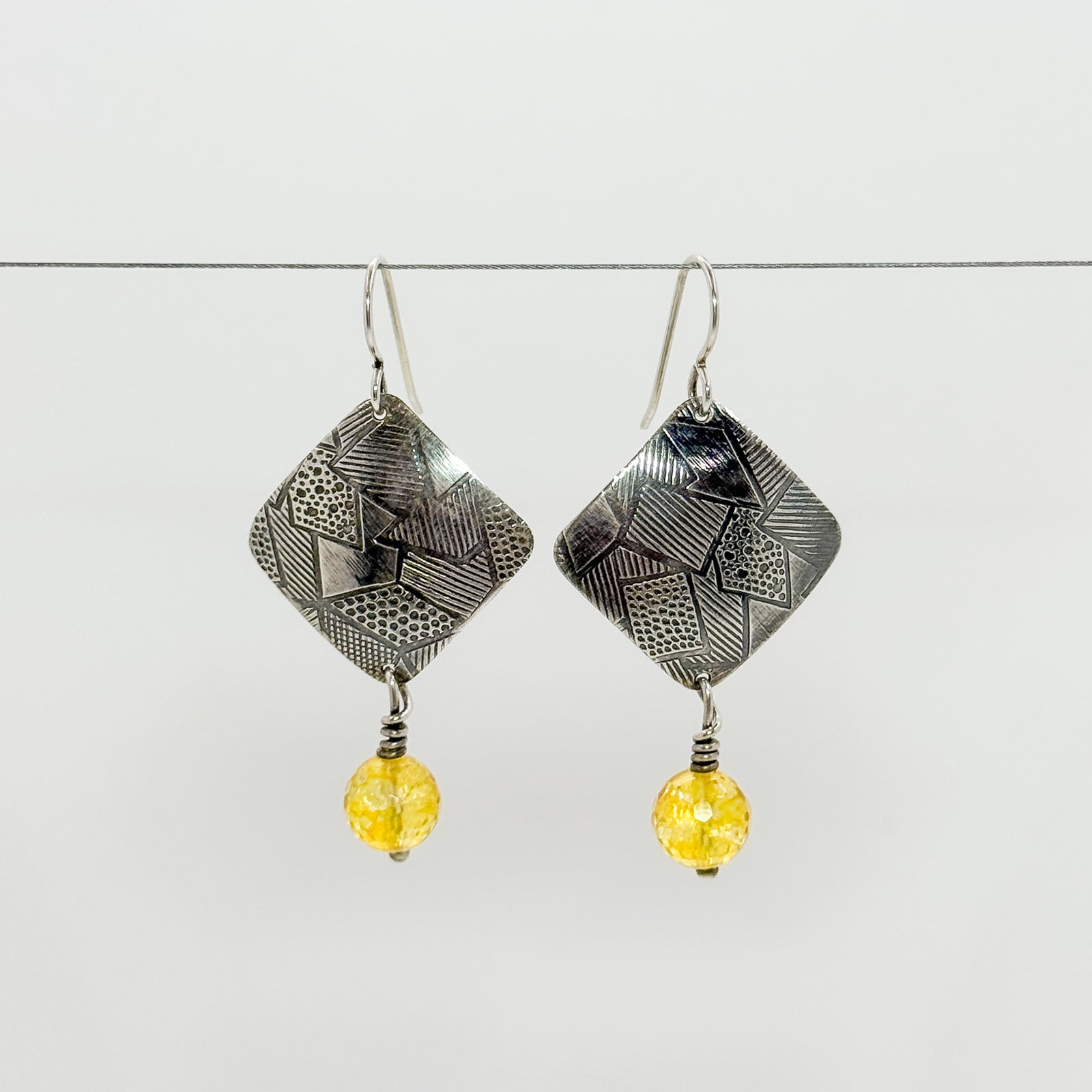 Goat citrine earrings