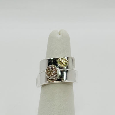 Overlap ring with Morganite