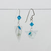 Seafoam with Turquoise crystal earrings