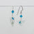 Seafoam with Turquoise crystal earrings