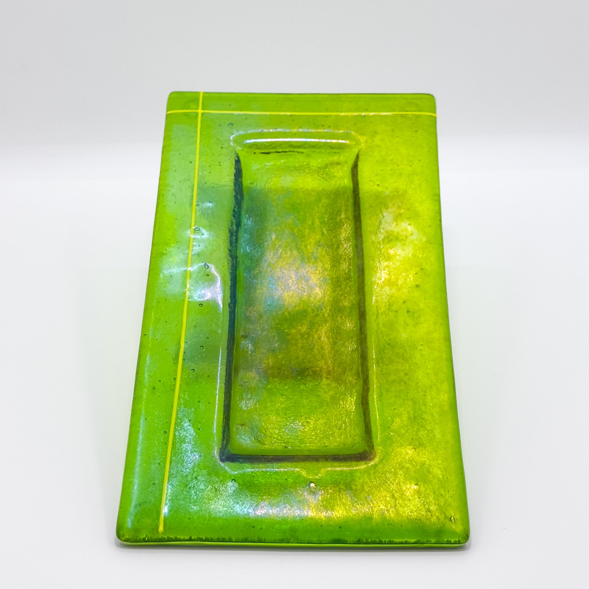Chartreuse with yellow accent lines