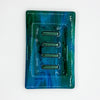 Soap Dish: blue/green swirl