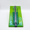 Chartreuse with Black Stripe Glass Tray