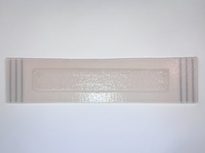 White with black stripes rectangle tray