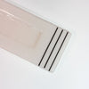 White with black stripes rectangle tray