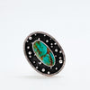 orbit ring with kingman turquoise