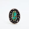 orbit ring with kingman turquoise