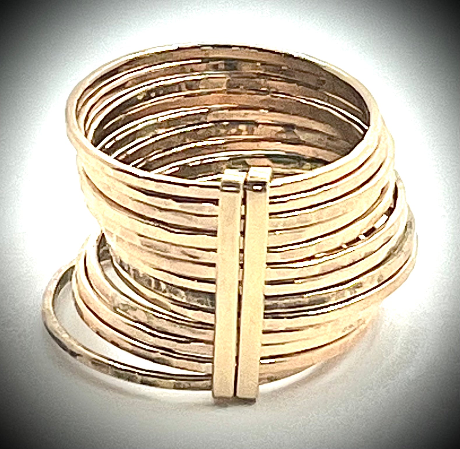 14K Gold-Filled Tall Stack Ring