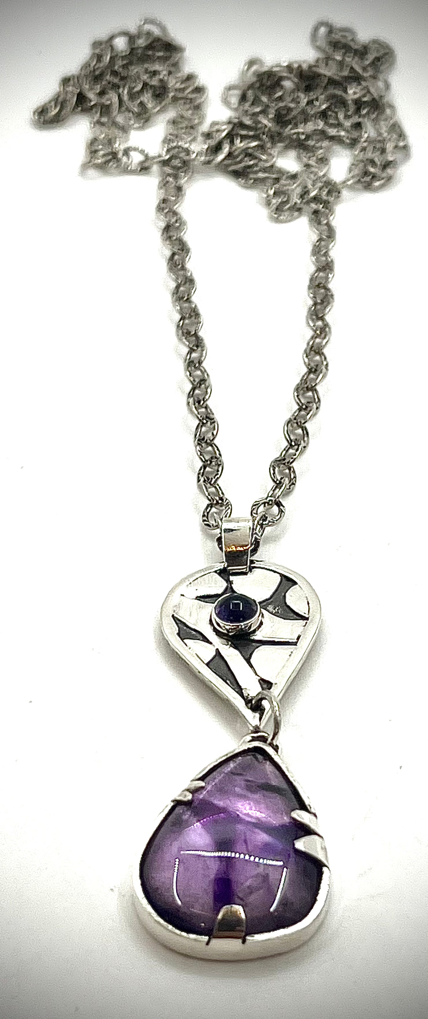 Long Trapiche Amethyst Necklace