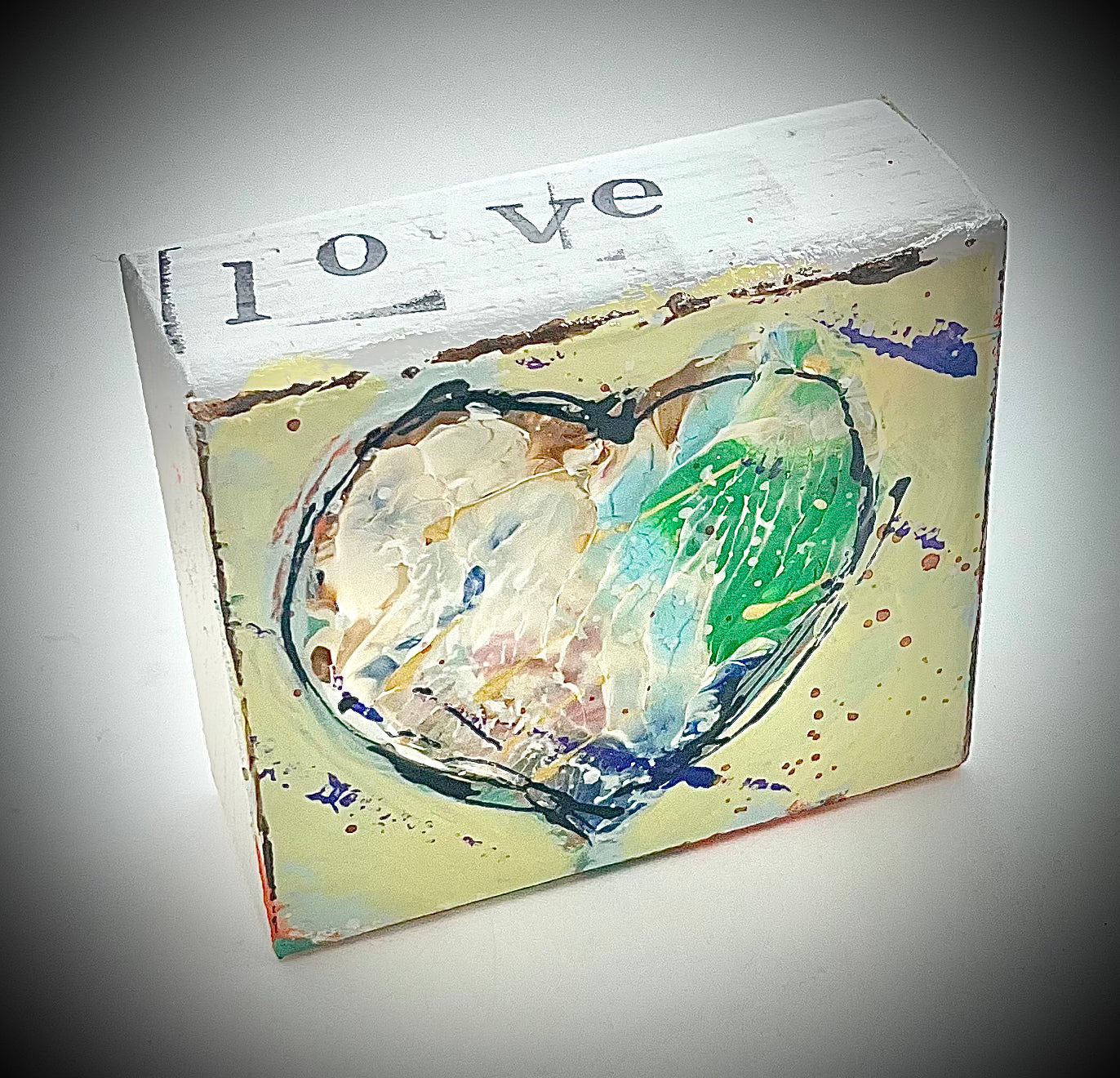 Painted Heart Block - Love
