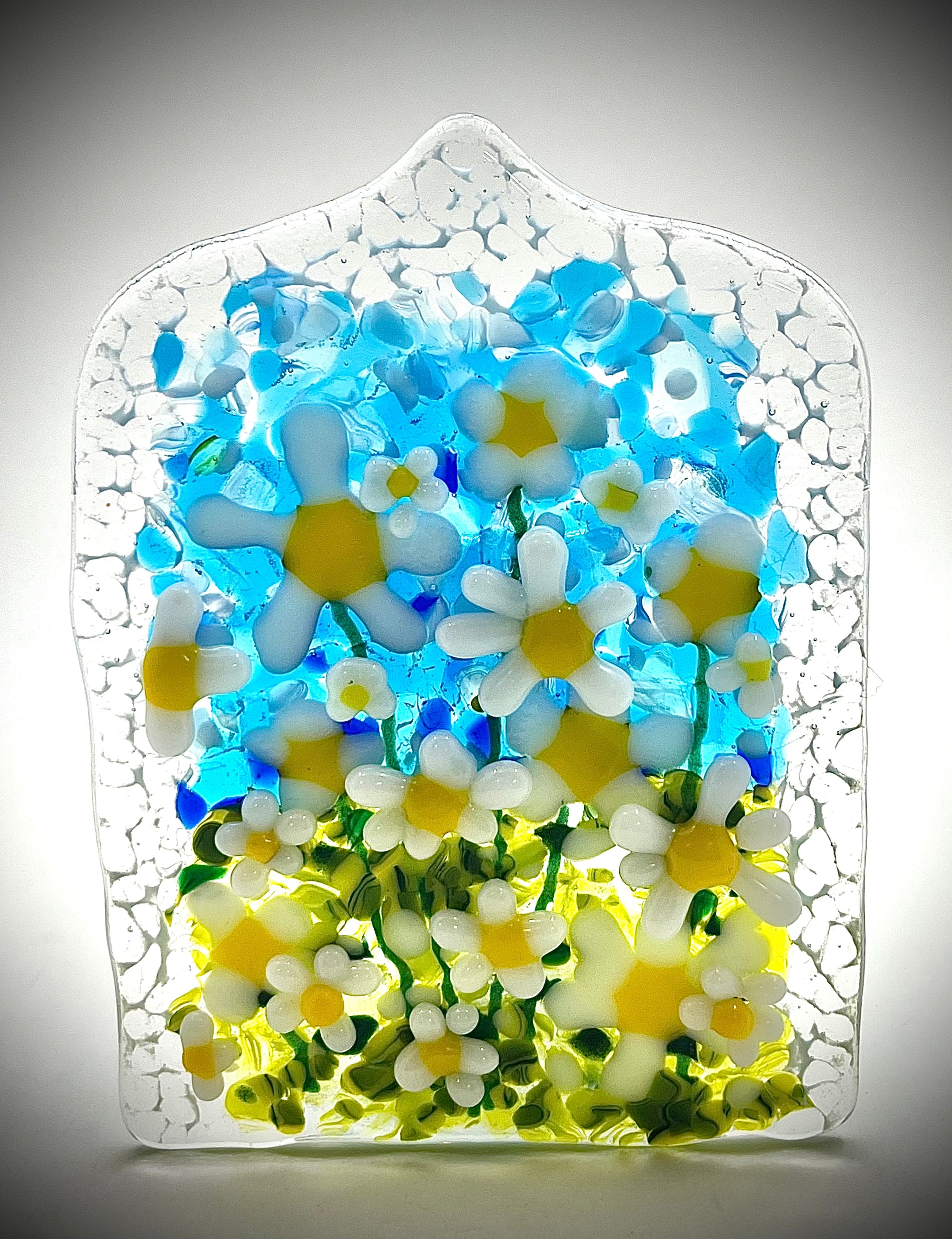 White Daisy Candle Holder