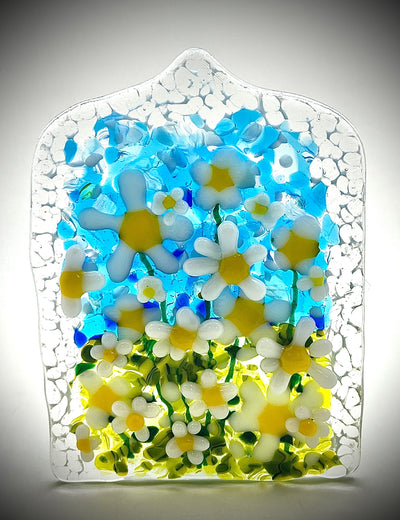 White Daisy Candle Holder