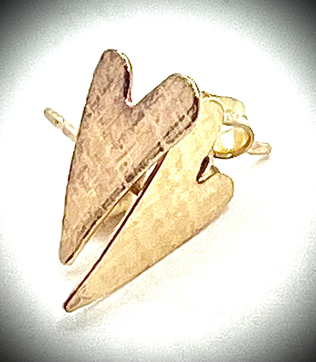 14k Gold Filled Heart Stud Earrings