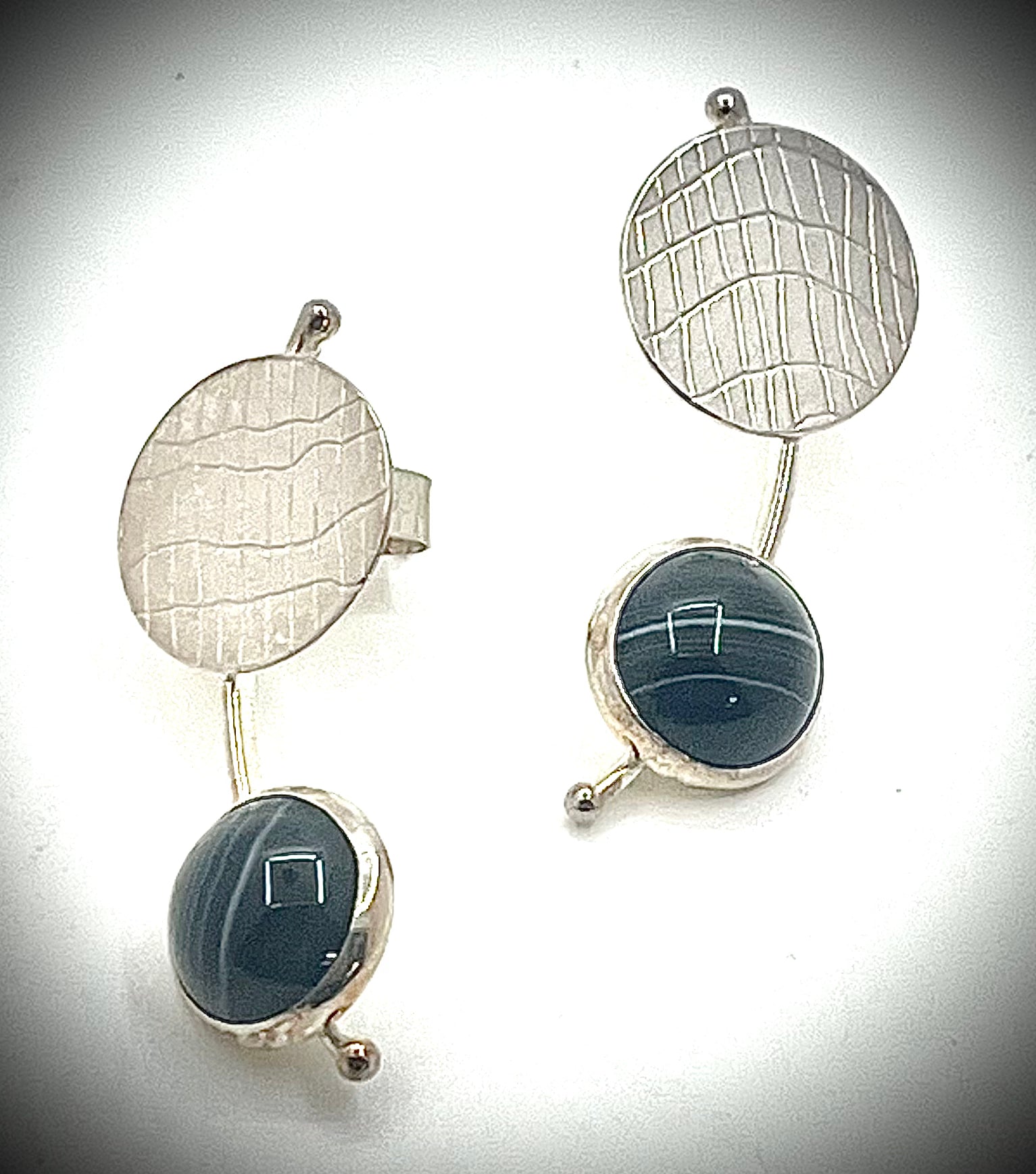Comet Earrings with Stones