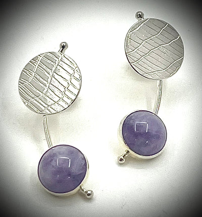 Comet Earrings with Stones
