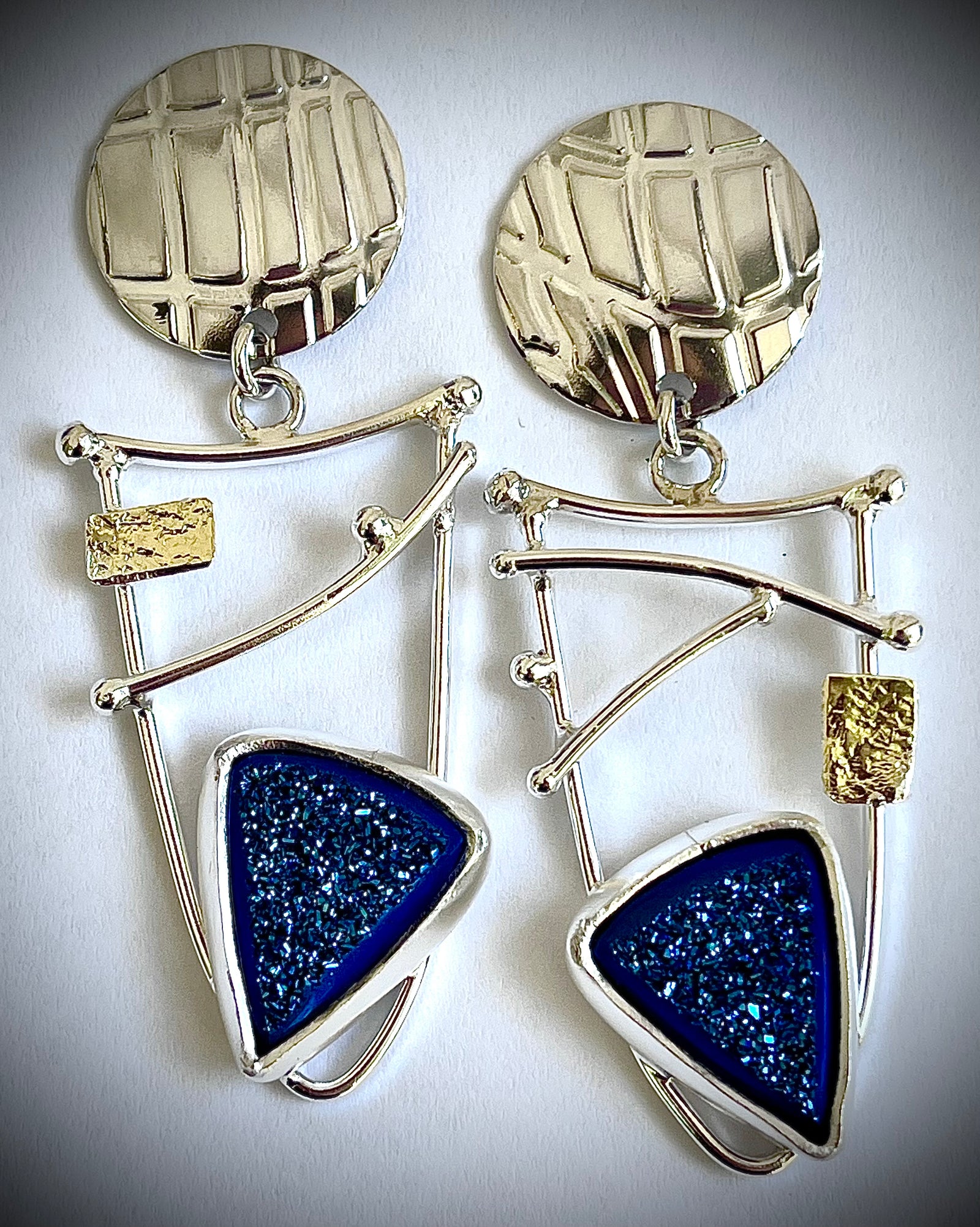 Blue Druzy Waltz earrings