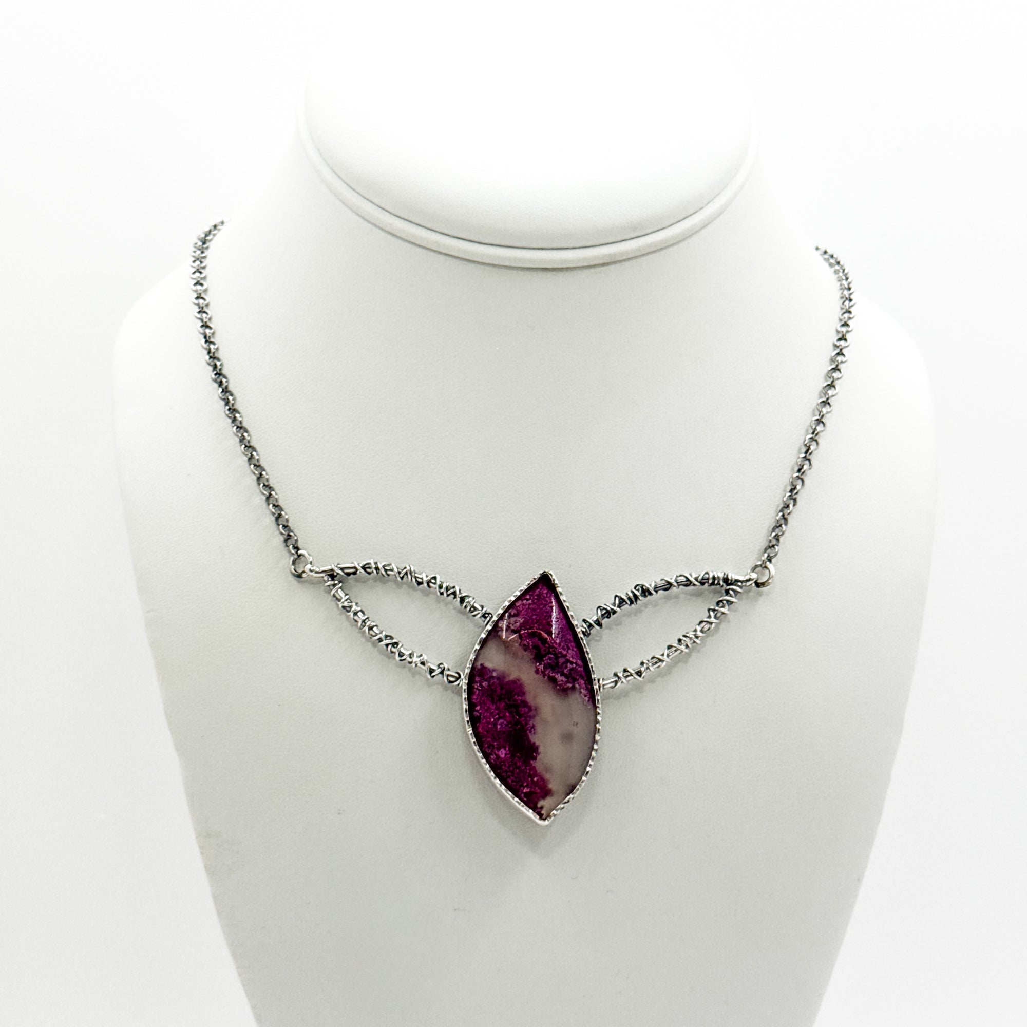 Pink moss agate Jovie choker