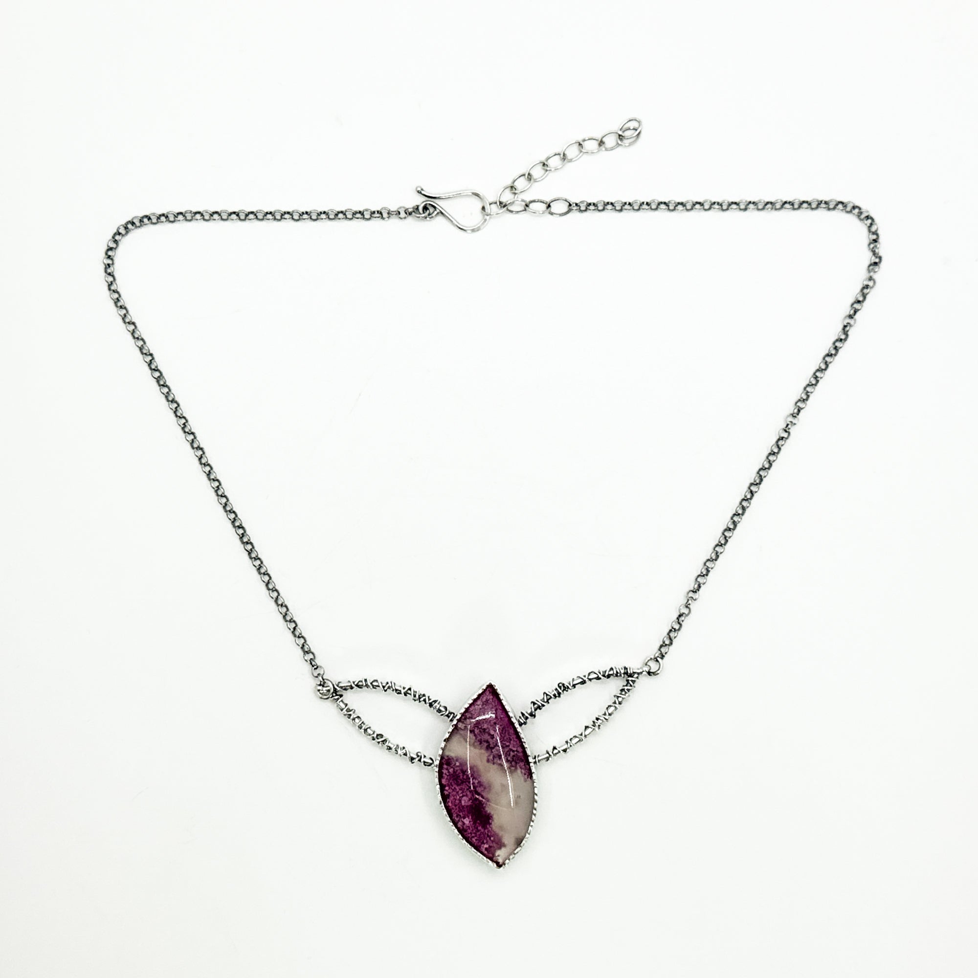 Pink moss agate Jovie choker
