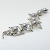 not naught square bracelet grey pearl