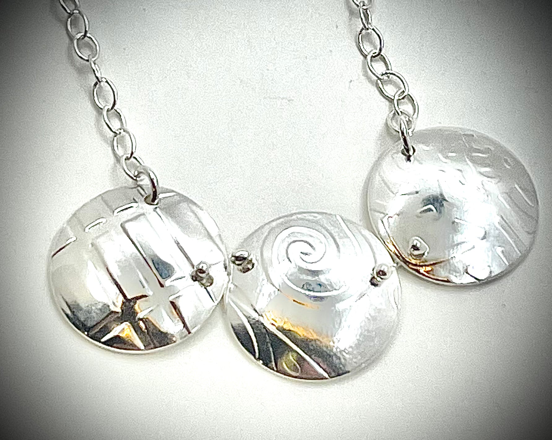 3 Generations Silver Necklace