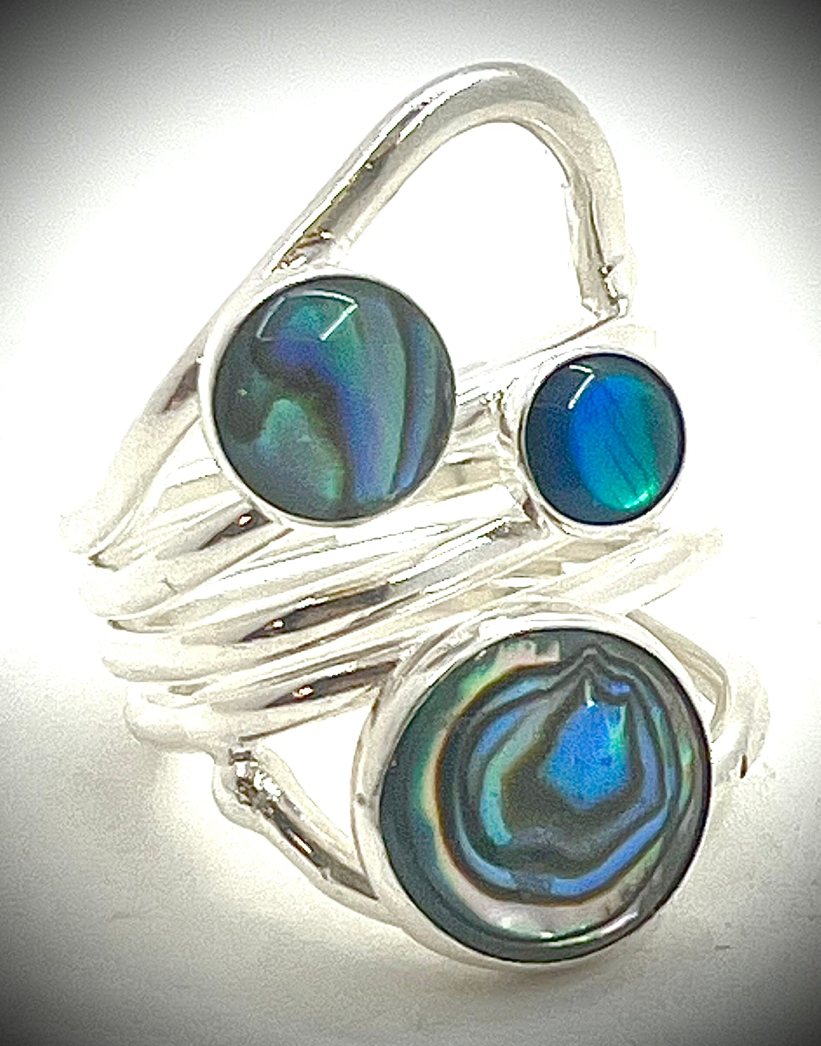 Abalone Shell Wrap Ring