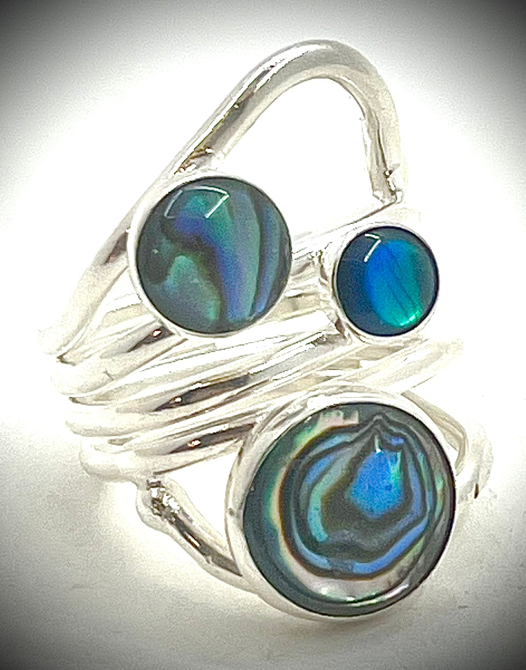 Abalone Shell Wrap Ring